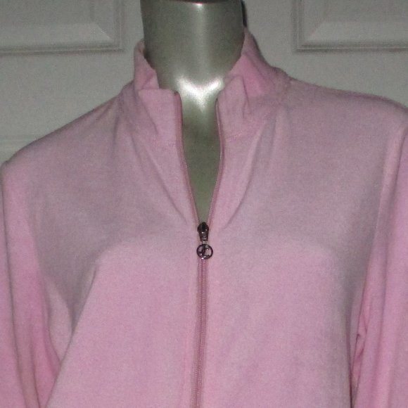 JUICY COUTURE Pink Jacket Zip Front Pockets Size XL - Picture 2 of 6